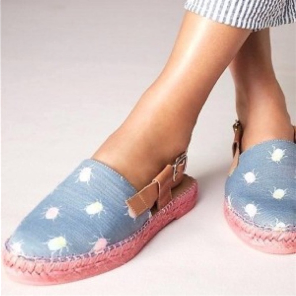 ANTHROPOLOGI critter sling back espadrilles